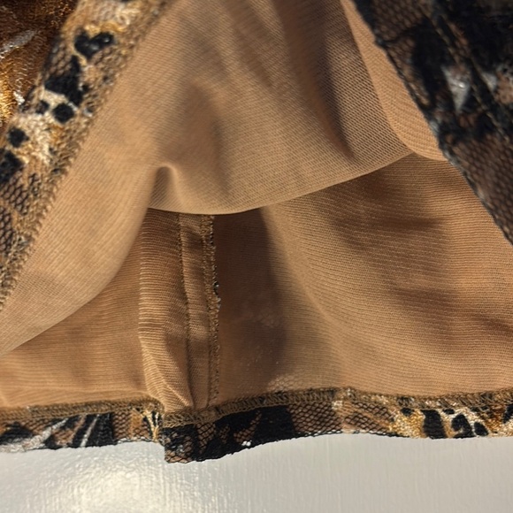 Cache Animal Print Tropical Lace Tank Top Resort Vacation - Picture 4 of 6